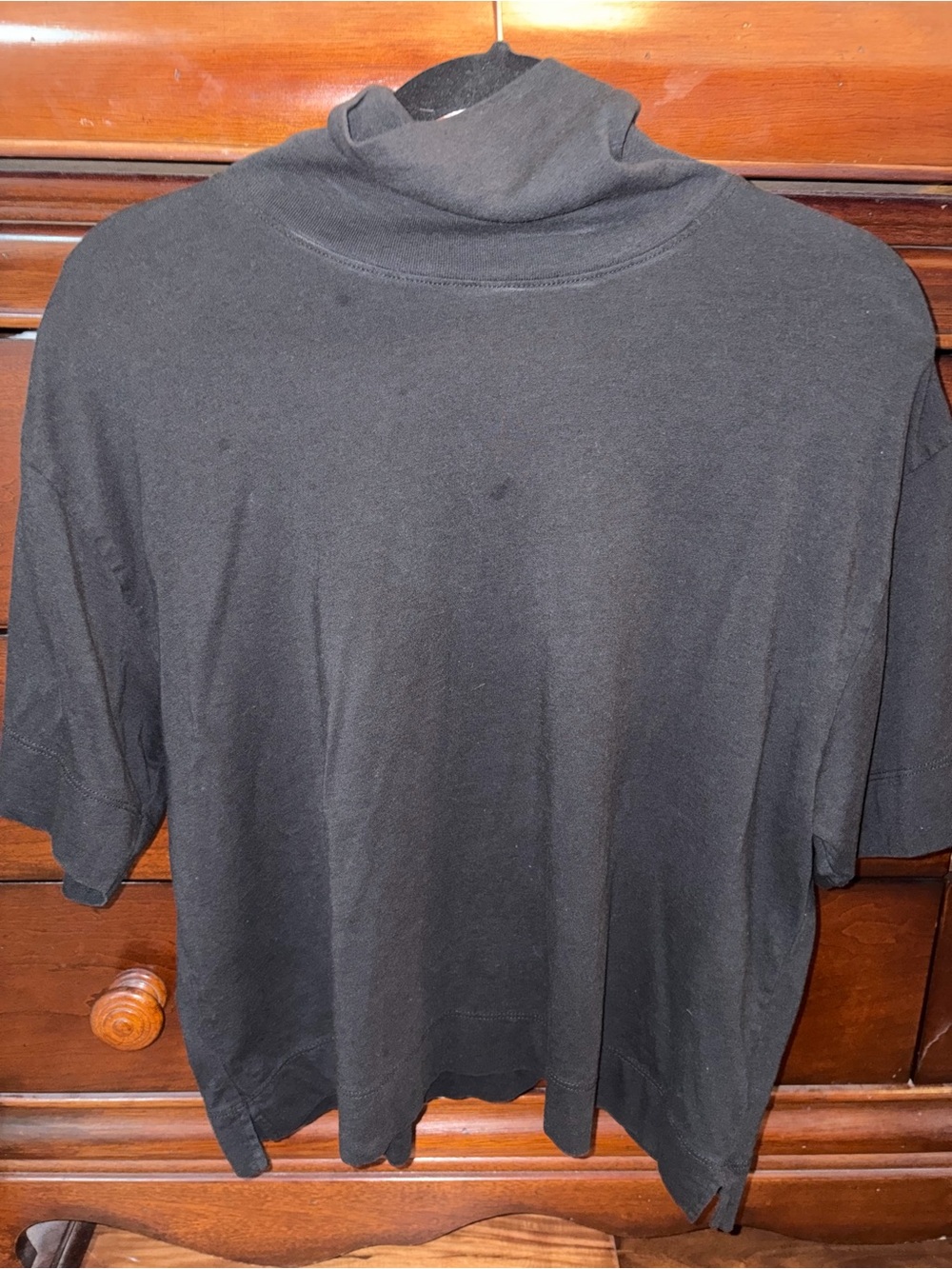 Nation LTD Black Short Sleeve Mock Neck Tee - Relaxed Fit